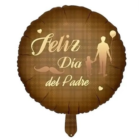 GLOBO FOIL 18P DIA DEL PADRE FELIZ DIA MARRON