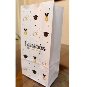 BOLSA PAPEL IMPRESA EGRESADOS X 10