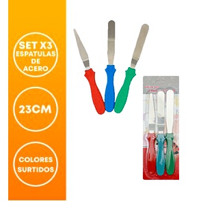 SET ESPATULAS METAL X3