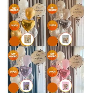 SET GLOBO 29PCS COQUETTE