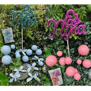 ADORNO PARA TORTA ESFERAS ES NIÑO / NIÑA