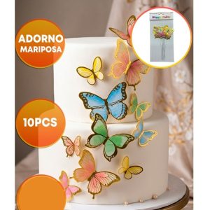 ADORNO PINCHE MARIPOSAS PASTELES SURTIDAS X10