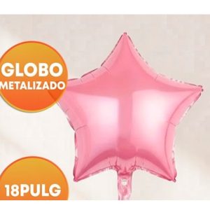 GLOBO FOIL 18P ESTRELLA ROSA