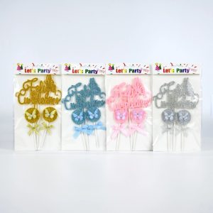 ADORNO PINCHE F C MARIPOSA GIBRE 3PCS