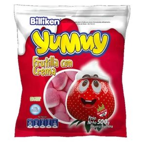 CARAMELO GOMA X500G FRUTILLA Y CREMA