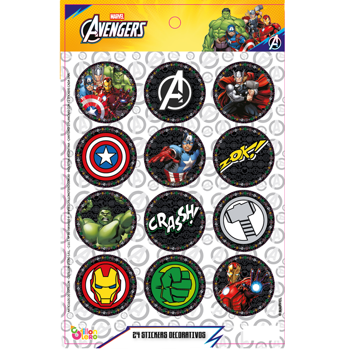 STICKERS AUTOADHESIVOS X24 AVENGERS