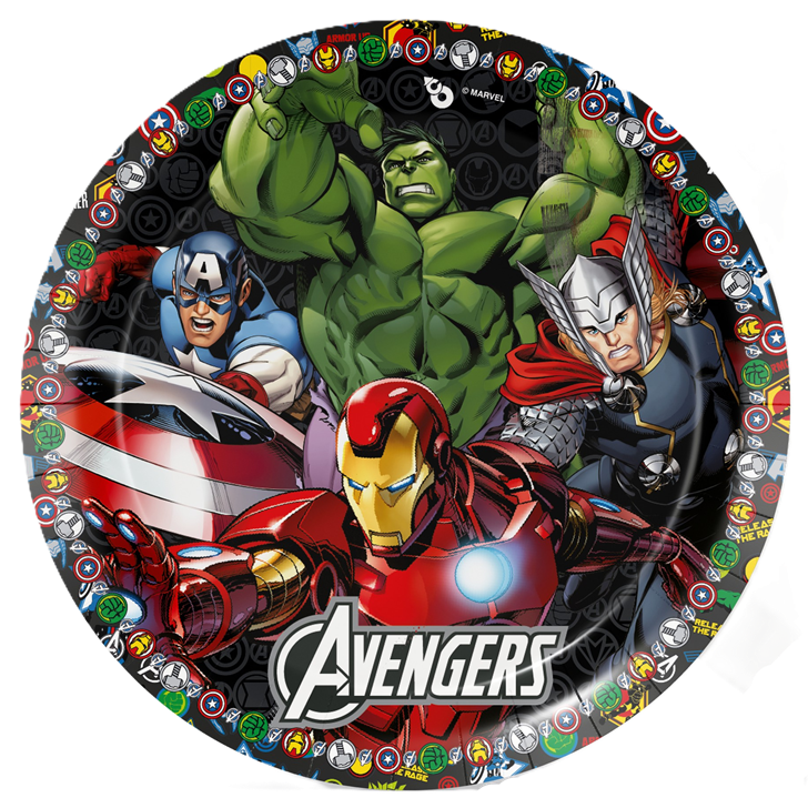 PLATOS CARTON X 8 AVENGERS