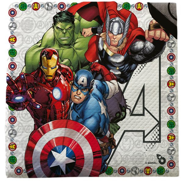 SERVILLETA PREMIUM IMPRESA X 20 AVENGERS