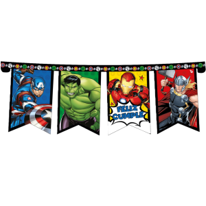 BANDERIN FELIZ CUMPLE X 1 AVENGERS