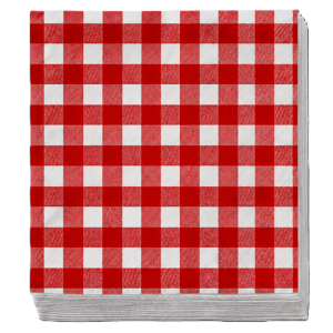 SERVILLETA PREMIUM X 20 CUADRILLE ROJO
