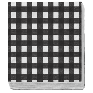 SERVILLETA PREMIUM X 20 CUADRILLE NEGRO