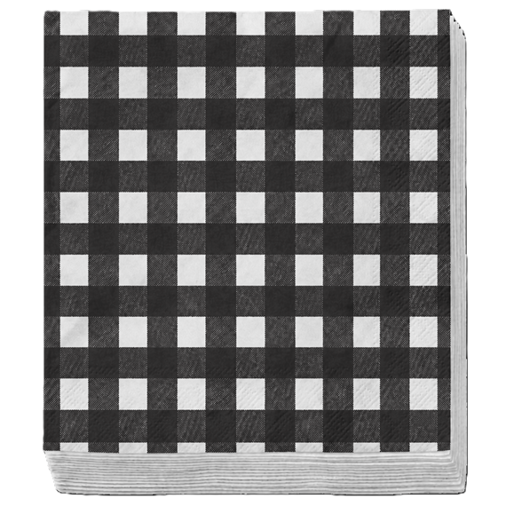 SERVILLETA PREMIUM X 20 CUADRILLE NEGRO