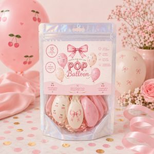 GLOBOS ESTAMPADOS X15 POP BALLOON MOÑOS COQUETTE