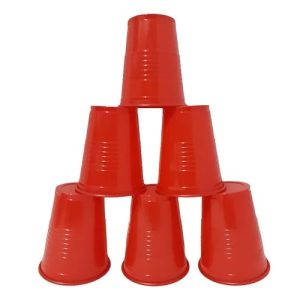 VASO 180 COLOR X100 ROJO