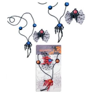 COLLAR HALLOWEEN Y HEBILLA APLIQUE MANO CON OJOS