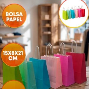 BOLSA DE REGALO 15X21 CM VARIOS COLORES