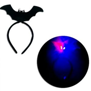 VINCHA HALLOWEEN CON LUZ MURCIELAGO