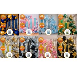 SET DE GLOBOS GRANDE CORTINA COMBINADA 69PCS