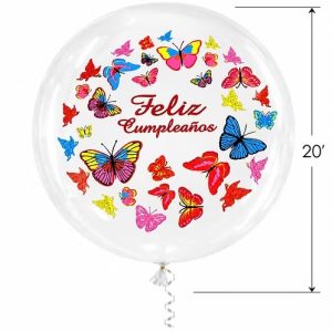 GLOBO BURBUJA 20P ESTAMPADA F C MARIPOSAS