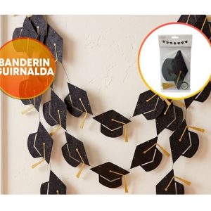 BANDERIN EGRESADO 7 BIRRETES GIBREADO