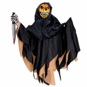 MUÑECO COLGANTE LUZ Y SONIDO MEDIANO CALABAZA