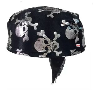 CASCO PIRATA TELA PLATA