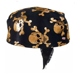 CASCO PIRATA TELA ORO