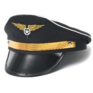 GORRO PILOTO AVION NEGRO