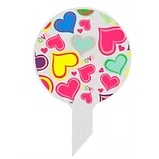 GLOBO BURBUJA 20P ESTAMPADA CORAZONES