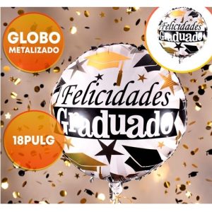 GLOBO FOIL 18P FELICIDADES GRADUADO