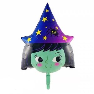 GLOBO FOIL SILUETA 80CM CABEZA BRUJA