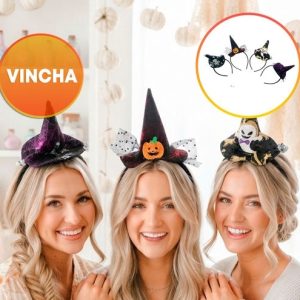 VINCHA HALLOWEEN GORRO BRUJA