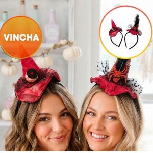 VINCHA HALLOWEEN GORRO BRUJA SANGRE