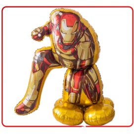 GLOBO FOIL SILUETA CON BASE IRON MAN 80CM