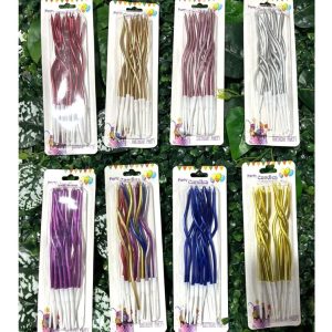 VELAS CURVAS X12 METALIZADAS