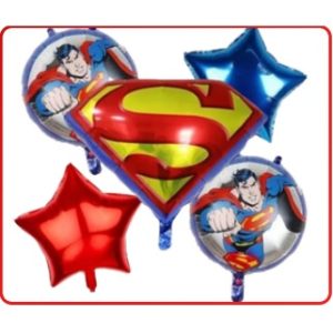 SET 5 GLOBOS SUPERMAN
