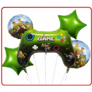 SET 5 GLOBOS MINECRAFT JOYSTICK