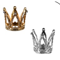 CORONA METAL MINI 3 X 3,3 CM PLATA