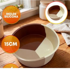 MOLDE SILICONA REDONDO TORTA 15CM 5CM ALTO