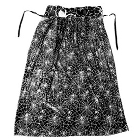 CAPA HALLOWEEN NEGRA ESTAMPA PLATA