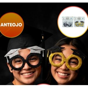 ANTEOJO EGRESADO GORRITOS CON GIBRE ORO / PLATA
