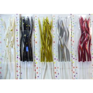 VELAS CURVAS X6 METALIZADAS CON MANCHAS