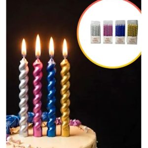 VELA METALIZADA X6 TORNEADA 8CM