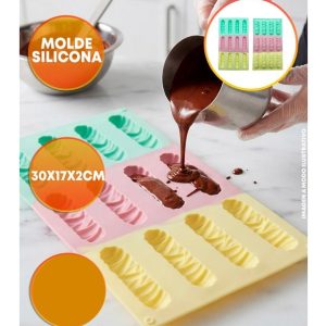 MOLDE SILICONA BARRITAS DECORADAS X12