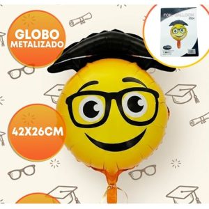 GLOBO FOIL SILUETA 42CM EGRESADO EMOJI