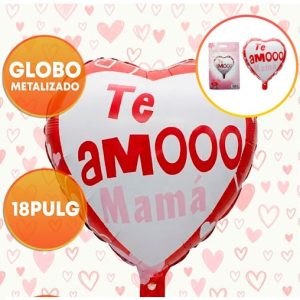 GLOBO FOIL 18P CORAZON TE AMO MAMA