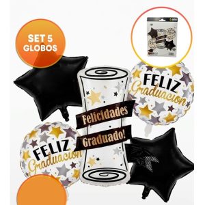 SET 5 GLOBOS EGRESADO DIPLOMA