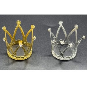 CORONA METAL MINI 3,3 X 3,4 CM ORO / PLATA