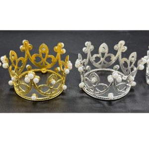 CORONA METAL MINI 3,5 X 5,4 CM ORO / PLATA