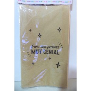 BOLSA PAPEL KRAFT PARA UNA PERSONA MUY GENIAL X10